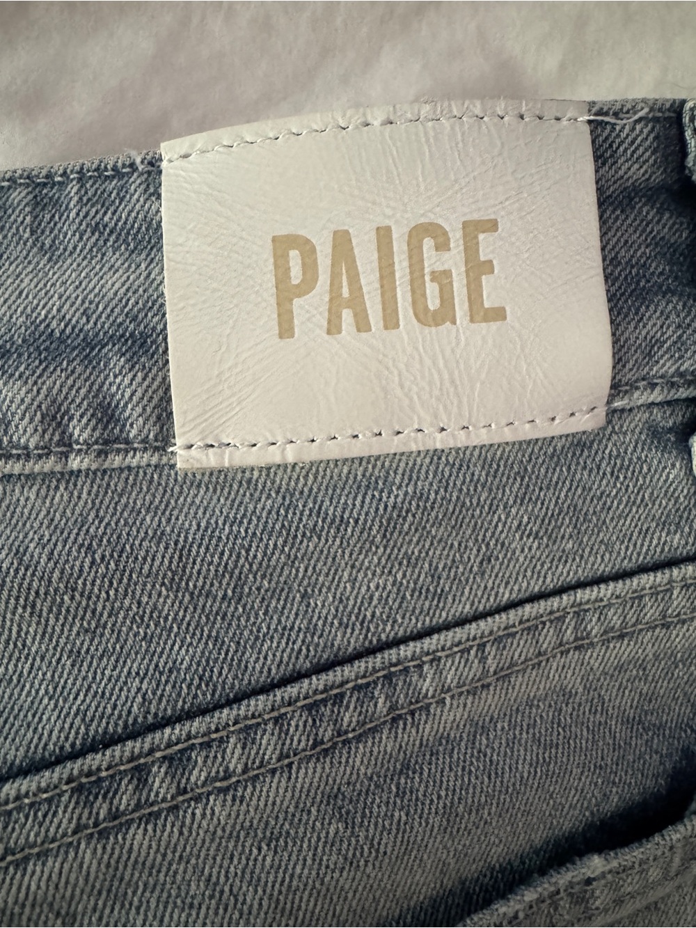 PAIGE Light Wash High-Rise Wide Leg Jeans - Picture 15 of 16